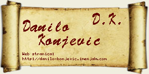 Danilo Konjević vizit kartica